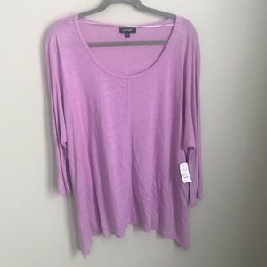 Light pink/purple three quarter sleeves top